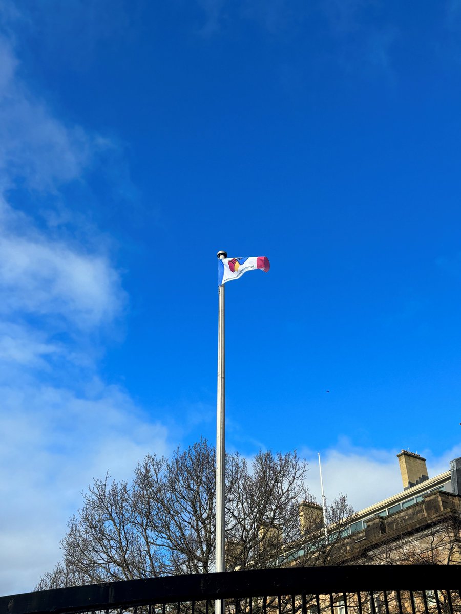 To mark National Care Day, Inverclyde's Proud 2 Care flag is flying at Clyde Square. Care Day is a moment for children, young people, and adults to unite in celebrating the rights and resilience of care experienced children and young people, their stories, and their achievements