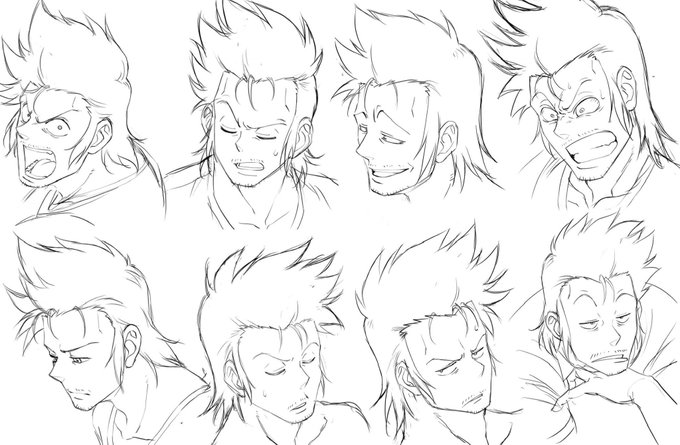 lv1魔王のマックスの表情ラフ〜✨ 