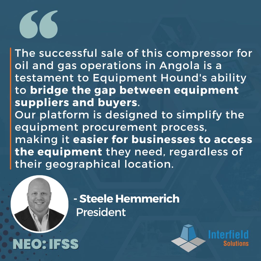 IFS_Global_'s tweet photo. We strive to connect businesses with essential equipment to drive operations. A significant global energy sector milestone we reached last year was successfully facilitating the sale of a high-capacity compressor in Angola.

Learn more - https://t.co/K5lV1wAx82 https://t.co/OUIP2PkZtb