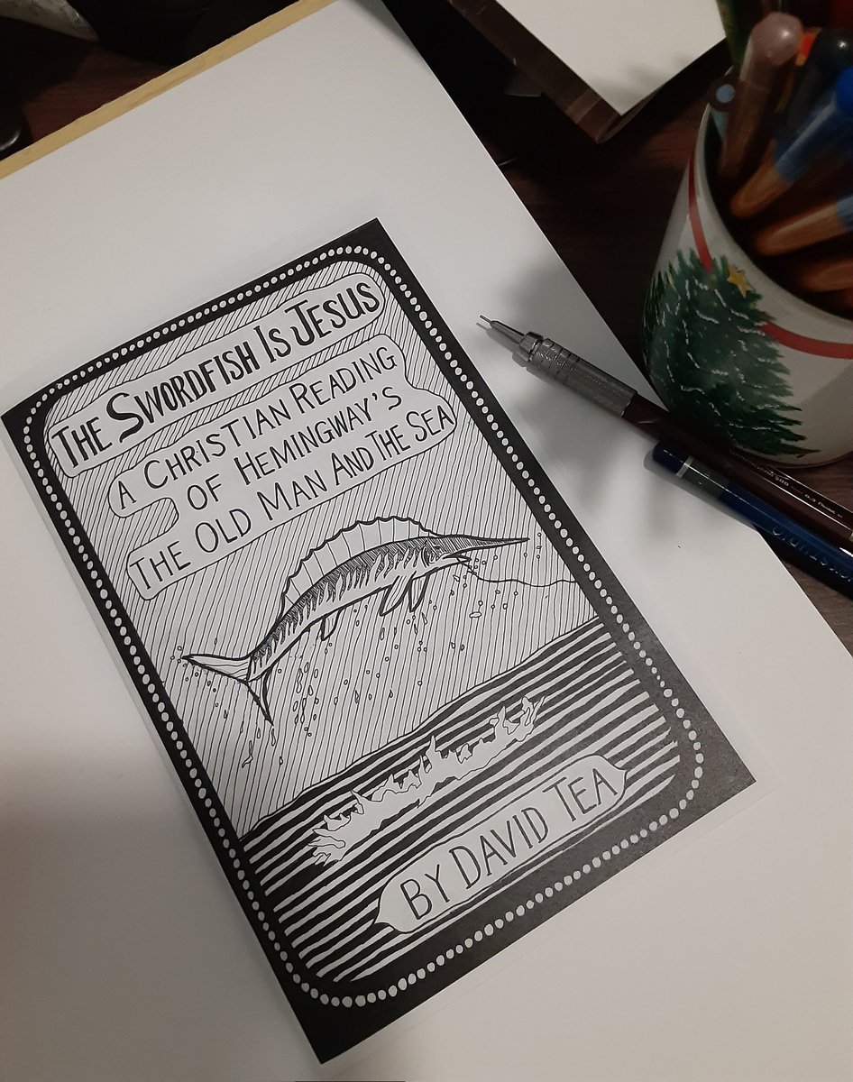 PlasticGrapes99's tweet photo. No one makes comics like David Tea! We especially love the section on Joe DiMaggio here! Currently, The Swordfish Is Jesus is sold out on Domino Books, but hopefully it will be available again soon. Amazing work!
#DavidTea #ErnestHemingway #selfpublishedcomics https://t.co/L6BmyFEJe3