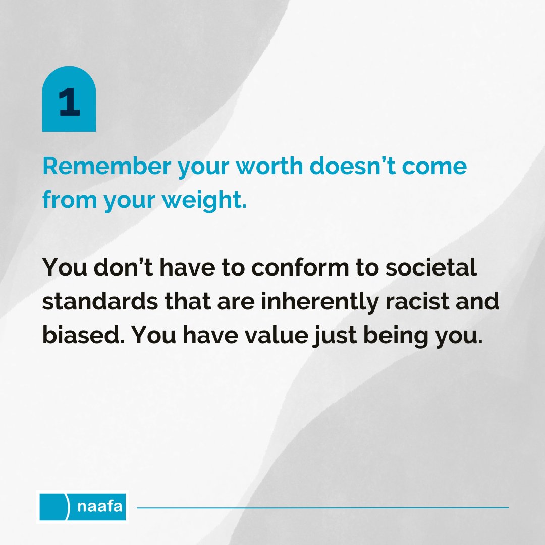 NAAFAofficial's tweet photo. Self-care tips:

1 - Your worth doesn’t come from your weight.
2 - Hold space for your feelings.
3 - Diets still don’t work!
4 - Join supportive spaces - https://t.co/ElANVoXbGQ
5 - Check out https://t.co/TWKnAcqQfO

#fatliberation #naafa #fatactivism #fatvisibility #sizefreedom https://t.co/U9oDw3XxJX