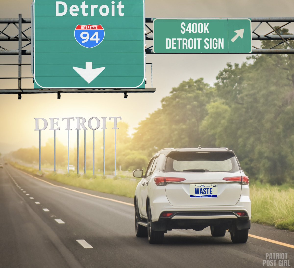 A $400K Hollywood-style Detroit sign is going up on eastbound I-94, just in time for the Lansing Dems’ push for Hollywood subsidies. #PoorMichiganWastefulSpending