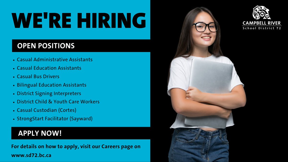 Join our vibrant #CRSD72 team! Exciting opportunities are still open, and we're looking for passionate individuals to join our team! If you're ready to make an impact and grow with us, apply now! cimsconnect.sd72.bc.ca/jobconnect/job…