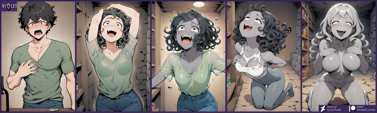 IzzyVioletTG's tweet photo. Wonder what would happen if you Chugged the Dusty Bottle Under the Counter?
#transformation #TGTF #tgtransformation #genderbender #genderbend #statuefication #statuetransformation https://t.co/poQD0AYaTP