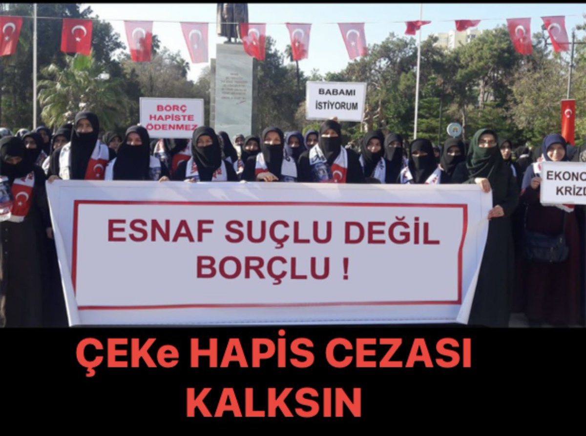 <a href="/YildizFeti/">Feti Yıldız</a> ESNAFA HAPİS CEZASI REVA MIDIR?
VİCDANINIZ RAHAT MI ?

#CEKEHAPİSCEZASIKALKSIN 

<a href="/RTErdogan/">Recep Tayyip Erdoğan</a> <a href="/mustafaelitas/">Mustafa Elitaş</a> <a href="/yilmaztunc/">Yılmaz TUNÇ</a> <a href="/_cevdetyilmaz/">Cevdet Yılmaz</a> <a href="/RHisarciklioglu/">Rifat Hisarcıklıoğlu</a> #deprem <a href="/akbasogluemin/">Av. M.Emin AKBAŞOĞLU 🇹🇷</a> <a href="/mehmedmus/">Dr. Mehmet Muş</a>