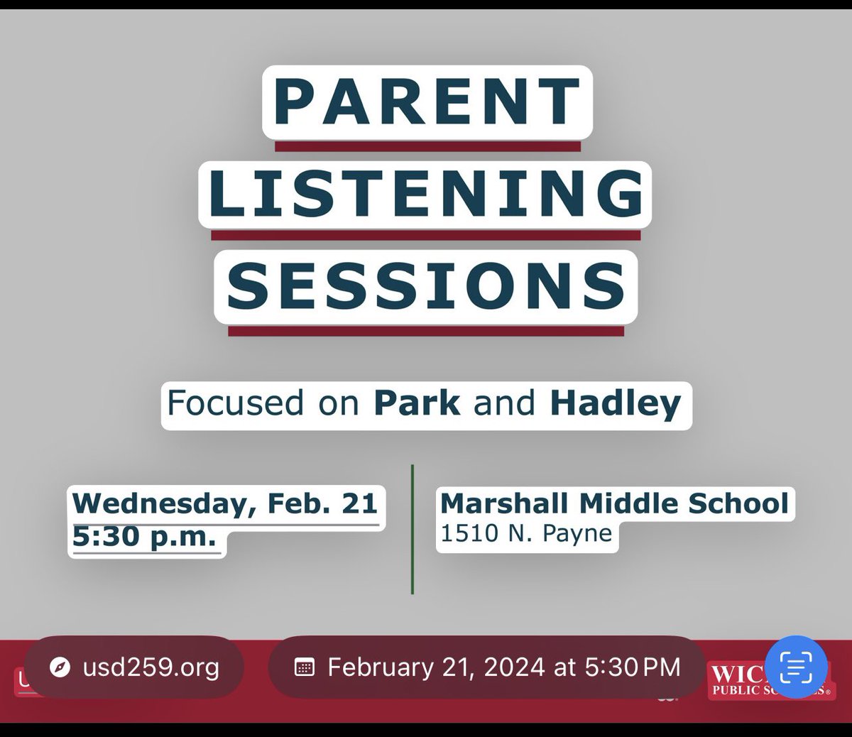 We hope to see you <a href="/MarshallUsd259/">MarshallUSD259</a> Wednesday to hear your voice about the recent BOE decision to possibly close Hadley.