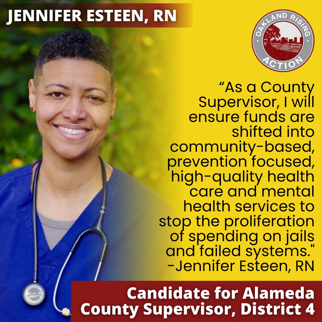ORA is proud to support Jennifer Esteen and her transformational leadership, which places racial justice at its core.

We believe we can work together to advance healthcare, job opportunities, affordable housing and improvements in our justice system. #Esteen4Supervisor