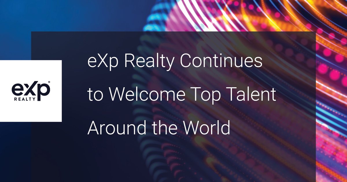 eXp Realty Continues to Welcome Top Talent Around the World 🚀

With our industry-leading tech and support, agents thrive in our innovative platform.

Curious to see who's joining the @exprealty family? ➡️ ow.ly/yk0550QE9y3

#eXpProud $EXPI