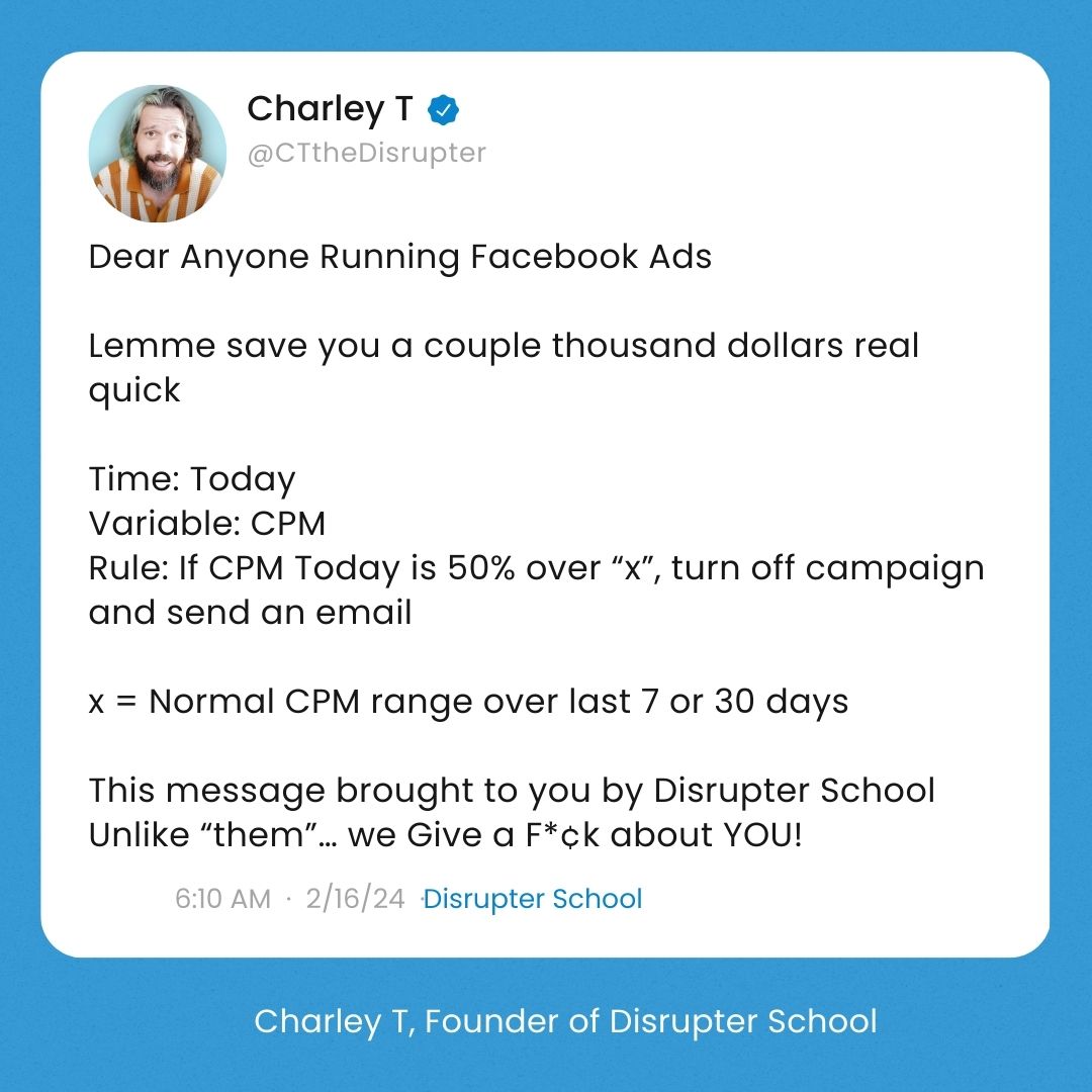 Professor Charley T | The Meta Ads Guy tweet media