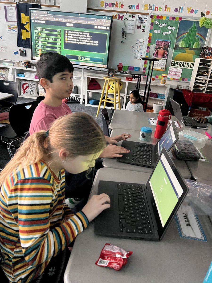 mrsmotley_3rd's tweet photo. We take multiplication Blooket: Crypto Hack, very seriously on a Friday before break!! #midwinterbreakstartssoon #multiplicationfun #blooket #cryptohack @SLCSDolsen https://t.co/jena8yMHLi