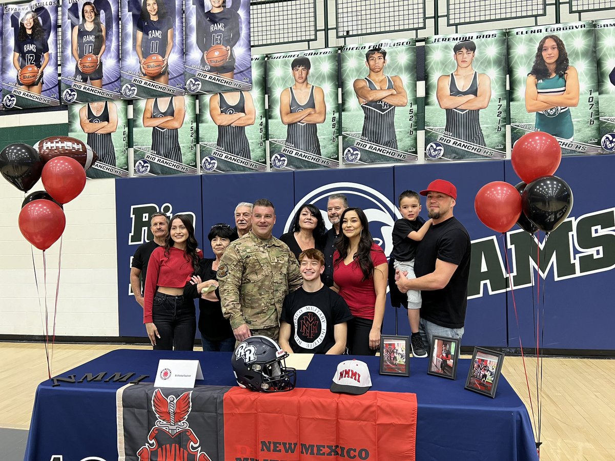 Anthony Raymer (@anthonyraymer30) on Twitter photo I would like to announce iโm officially COMMITTED to New Mexico Military Institute! I am Extremely blessed to be in this position. GO BRONCOS!!!
<a href="/PrepRedzoneNM/">Prep Redzone New Mexico</a> <a href="/natemp83/">Nate Pino</a> <a href="/CoachPMA/">Phillip Archuleta (Coach Arch)</a> <a href="/j96xl/">Jaime Ramirez</a> <a href="/Coach_SRamirez/">Steven Ramirez</a> <a href="/cwillkl80/">Chris Williams</a> <a href="/RR_Rams_Athlete/">Rio Rancho Ram Athletes</a> <a href="/CoachMitch55/">Josh Mitchell</a> <a href="/nmmibroncos/">NMMI Football</a> I would like to announce iโm officially COMMITTED to New Mexico Military Institute! I am Extremely blessed to be in this position. GO BRONCOS!!!
<a href="/PrepRedzoneNM/">Prep Redzone New Mexico</a> <a href="/natemp83/">Nate Pino</a> <a href="/CoachPMA/">Phillip Archuleta (Coach Arch)</a> <a href="/j96xl/">Jaime Ramirez</a> <a href="/Coach_SRamirez/">Steven Ramirez</a> <a href="/cwillkl80/">Chris Williams</a> <a href="/RR_Rams_Athlete/">Rio Rancho Ram Athletes</a> <a href="/CoachMitch55/">Josh Mitchell</a> <a href="/nmmibroncos/">NMMI Football</a>