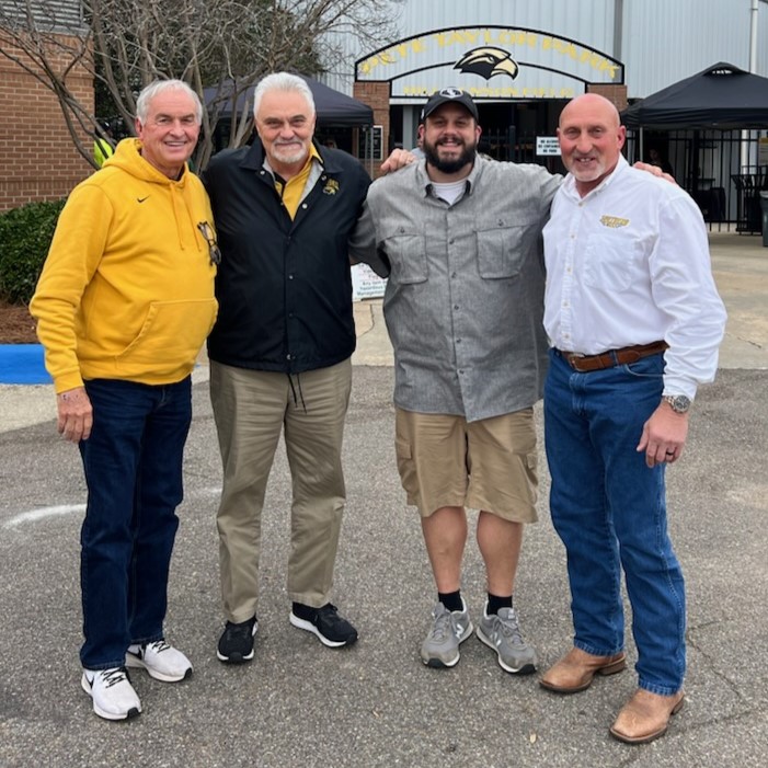 USMEagleHour's tweet photo. Want to thank former Southern Miss Baseball coach's Hill Denson and Scott Berry for joining us on today's special two-hour opening day Eagle Hour broadcast from The Pete!

#SMTTT #USM #SuperTalkEagleHour #EagleHour #SouthernMissBaseball #USMBaseball #Baseburg https://t.co/jN8jldVNuk