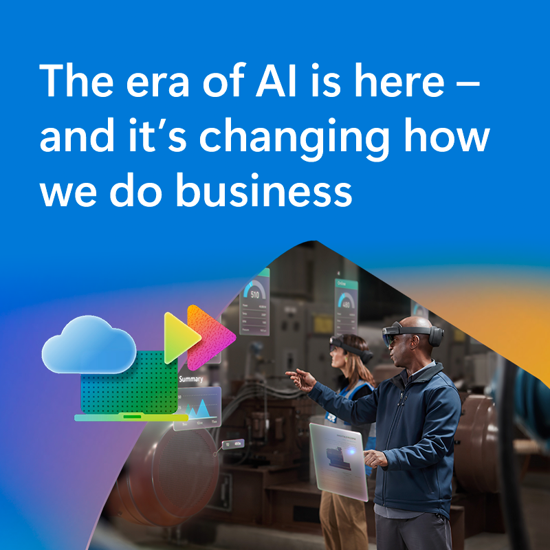 MSFT_Business's tweet photo. AI is enhancing engagement, productivity, and customer interactions while maximizing organizational value. Learn how.