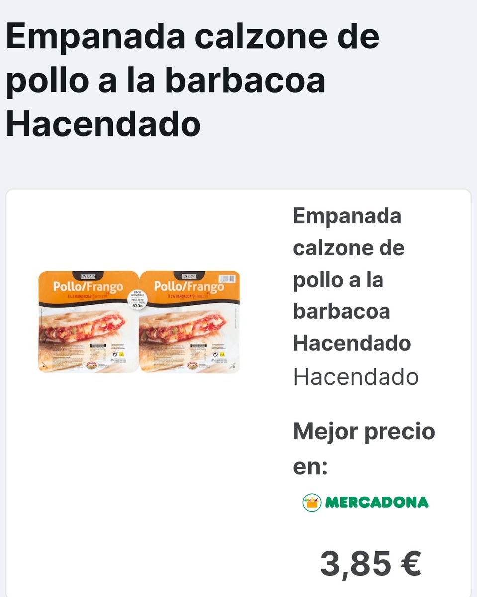 IdoShh's tweet photo. Señores de @Mercadona, he ido en varias ocasiones en busca de la empanada calzone de pollo a sus establecimientos y no la encuentro. Díganme que no la han retirado, por favor! Era super buena! https://t.co/TXf4rLemBK