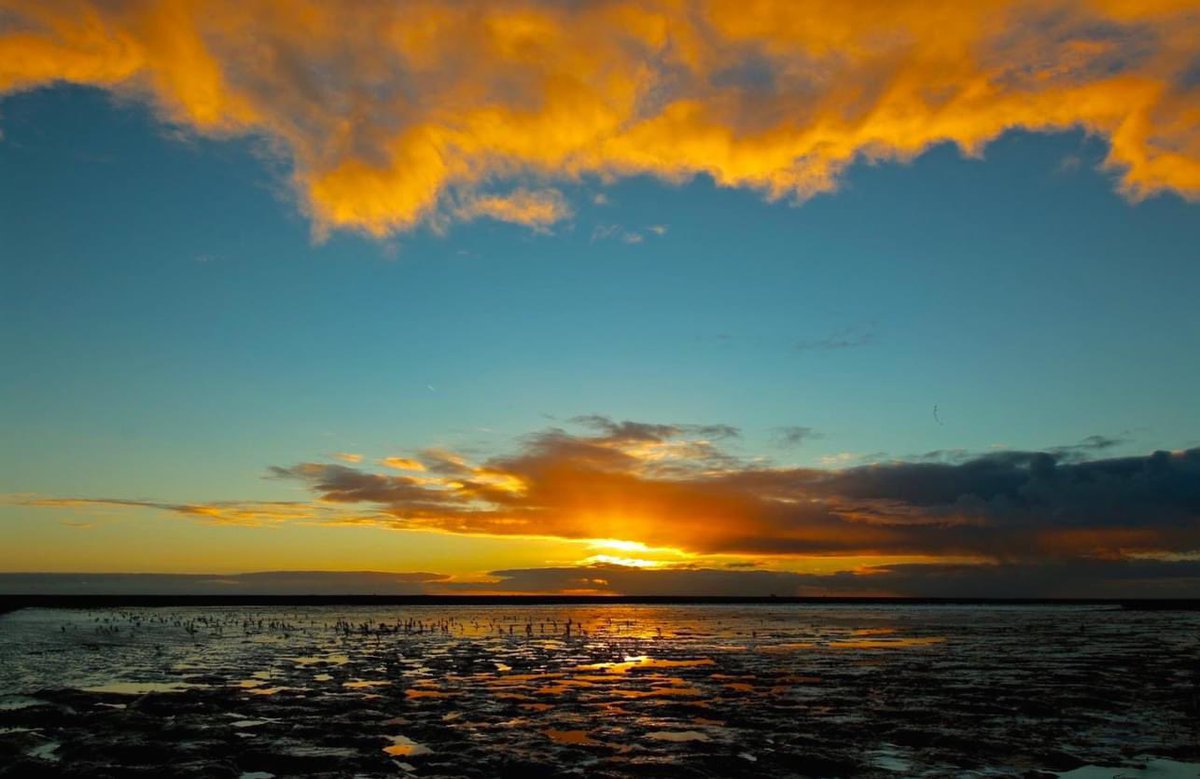 Mooigrunnen's tweet photo. De magie van de zonsondergangen aan de Groningse waddenkust. Wat ik het liefst fotografeer is het laatste moment van het licht, wanneer de zon in de zee verdwijnt en de kleuren binnen enkele seconden in de lucht verdwijnen. 

#mooigrunnen #mooigrunneninbeeld https://t.co/DlRCjNzb0J