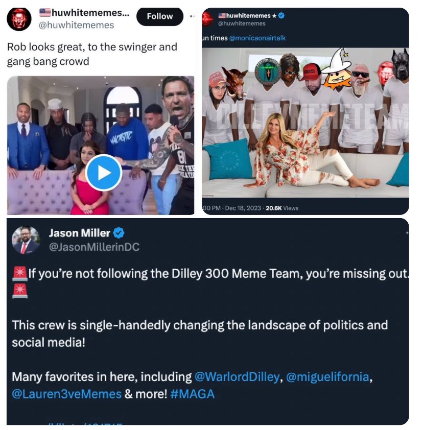 sheryltwo's tweet photo. I no longer trust @TuckerCarlson words. He is that #ListlessVessel @GovRonDeSantis spoke about.
And he’s become apart of #MAGAMedia team, so I don’t trust anyone who is on the same team as that vile #DilleyMemeTeam that uses gang bang memes & the c word against women 🤮🤬 https://t.co/cwhuXDawWf