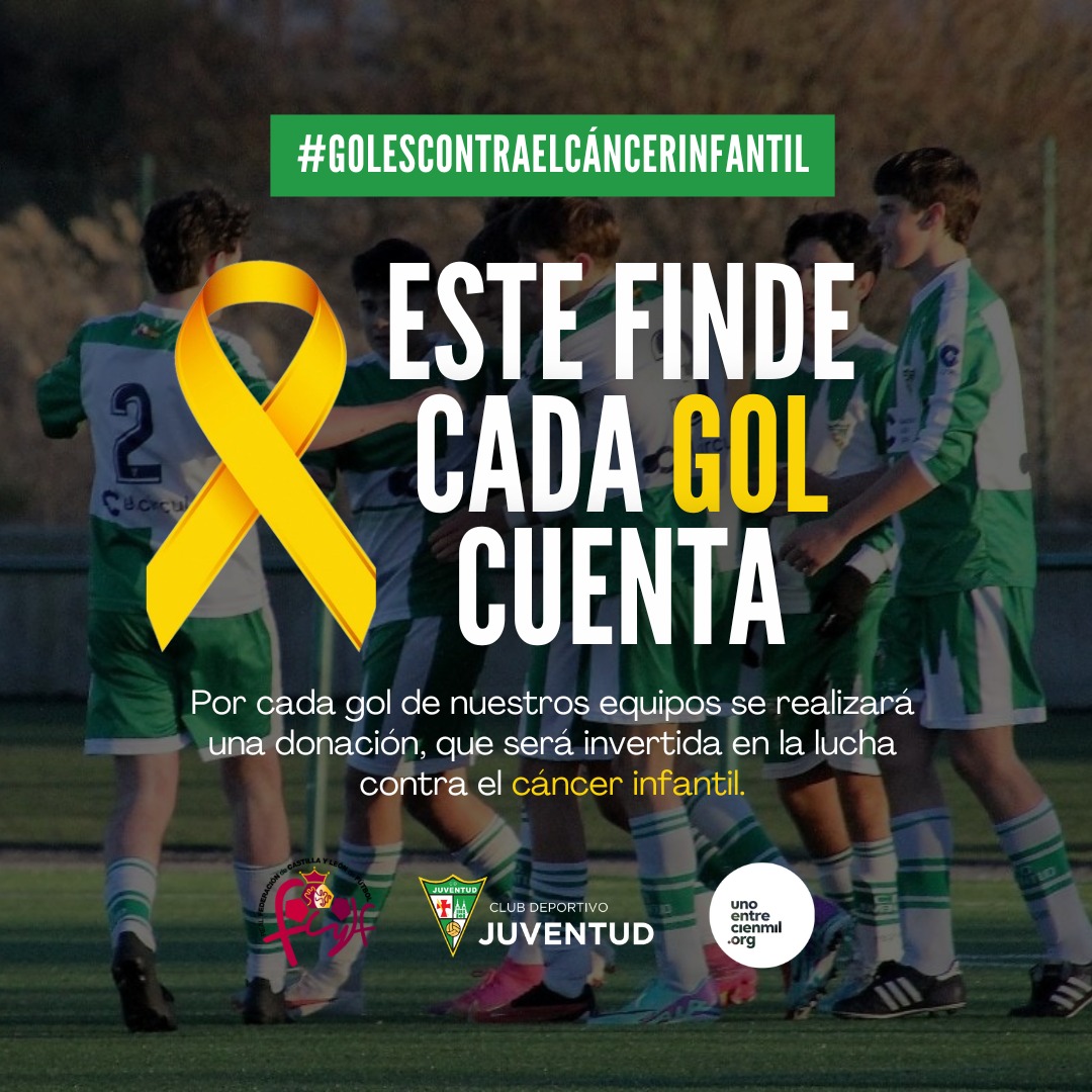 CDJuventudDC's tweet photo. 🎗️ Cada Gol Cuenta 🎗️

El CD Juventud apoya la iniciativa de la @FCyLF y @unoentrecienmil a favor de la visibilizacion y apoyo del Cáncer Infantil.

Por cada gol marcado por nuestros equipos, el club realizará una donación a esta iniciativa.

#golescontraelcáncerinfantil 🎗️ https://t.co/kiEyQMs2fz