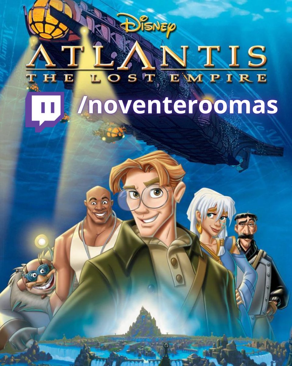 HazardsHunt's tweet photo. Noventer@s, esta noche nos vamos de viaje a conocer #Atlantis 😍

Así que, os espero a las 21:45 con las palomitas y el bañador puesto, por si acaso 😜

twitch. tv/noventeroomas https://t.co/RyMuMHYi3H
