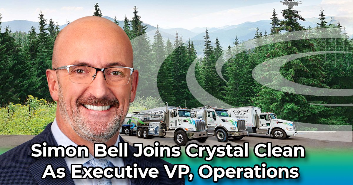 RecattoBrian's tweet photo. Excited to welcome Simon Bell to @H_CrystalClean as our new Executive VP, Operations! With more than 20 years of leadership experience in our industry, I know he’ll do great as we build our infrastructure, enhance our operations, and help the business world run cleaner! https://t.co/R0f0DSpUGo