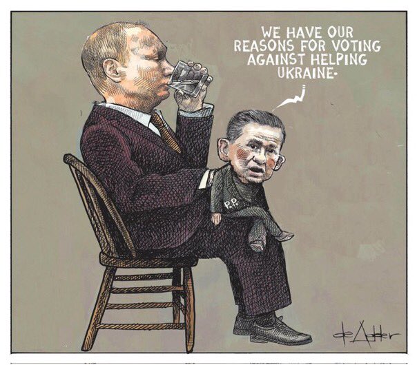 SuburbanPolly's tweet photo. @PierrePoilievre just issues THE weakest statement against Putin of any Western leader.

At least now we know who pulls his strings.

#PutinsPuppetPierre #NeverPoilievre https://t.co/IoVotR1e9v