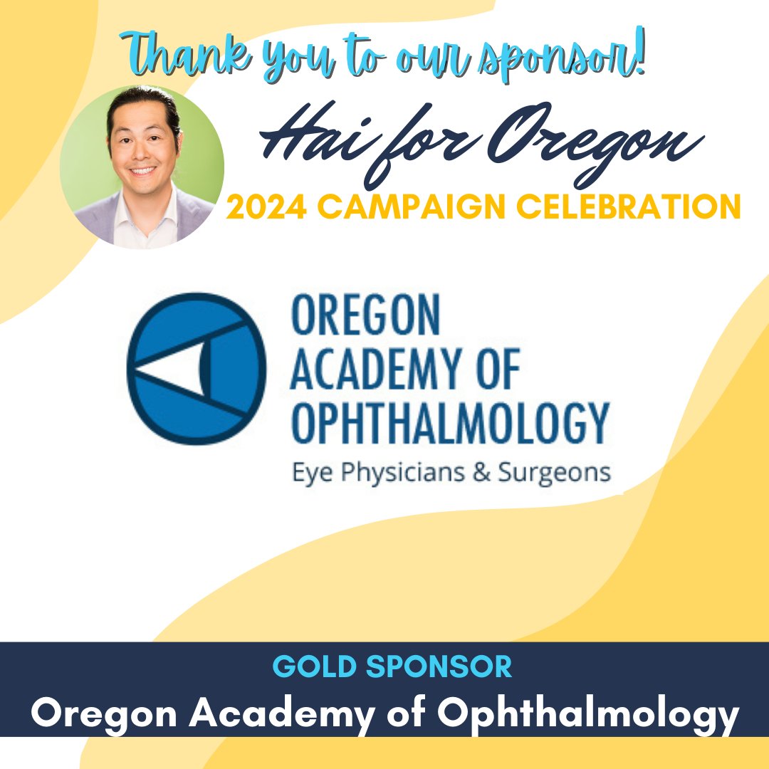 HaiforOregon's tweet photo. Thank you to the Oregon Academy of Ophthalmology for sponsoring my Campaign Celebration event! I can't wait to see you there!

Interested in joining us? RSVP at https://t.co/kImAX8RLs1! https://t.co/PFUBVkFcaJ
