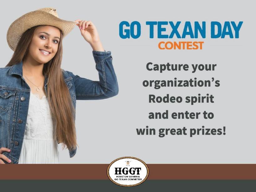Strofanattic's tweet photo. Let's RODEOHOUSTON! Show us how your organization kicks off Rodeo season this year and enter the 2024 GoTexanDay Contest for a chance to win prizes and recognition. For contest rules and information, visit: Go Texan Day - Houston Livestock Show and Rodeo (https://t.co/UuL4Vyu5CN) https://t.co/y71YZmFJJs