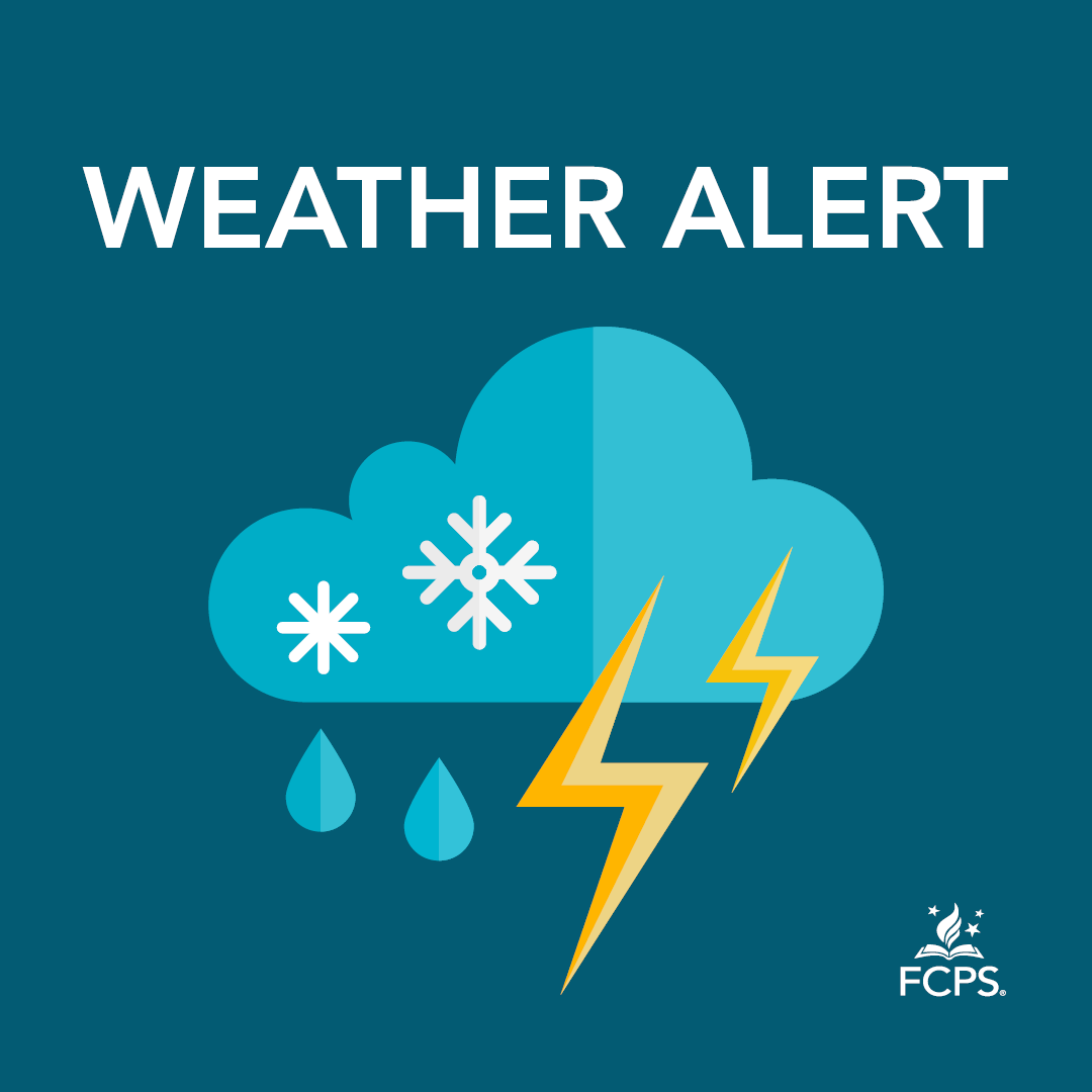 ❄️WEATHER ALERT FOR SATURDAY, FEBRUARY 17, 2024:

All activities scheduled in Fairfax County public schools or on school grounds BEFORE noon on Saturday, February 17, are canceled.

Details: fcps.edu