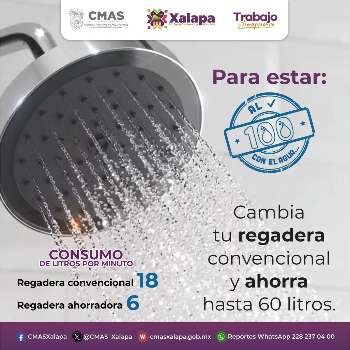 CMAS_Xalapa's tweet photo. ¿Vas a construir o remodelar tu baño? Considera instalar regaderas ahorradoras para estar #Al100conelagua.
#Xalapa
#RecursosHídricos
#CulturadelAgua https://t.co/6PYRQbVRCw