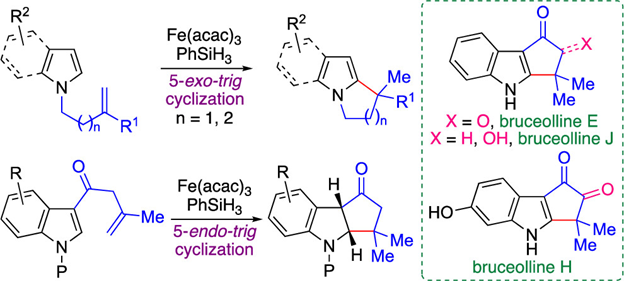 J Org Chem/Org Lett (@joc_ol) on Twitter photo Now in #OrgLett <a href="/GharpureLab/">Gharpure Lab</a> reports MHAT 5-exo-trig and Baldwin-disfavoured 5-endo-trig radical cyclization for the synthesis of fused indoles and pyrroles, and accomplished total synthesis of bruceolline E/H pubs.acs.org/doi/10.1021/ac… <a href="/sjgharpure/">Santosh J. Gharpure</a> <a href="/RupaliSChavan/">Rupali Chavan</a> <a href="/simrannarang89/">simran narang</a> Now in #OrgLett <a href="/GharpureLab/">Gharpure Lab</a> reports MHAT 5-exo-trig and Baldwin-disfavoured 5-endo-trig radical cyclization for the synthesis of fused indoles and pyrroles, and accomplished total synthesis of bruceolline E/H pubs.acs.org/doi/10.1021/ac… <a href="/sjgharpure/">Santosh J. Gharpure</a> <a href="/RupaliSChavan/">Rupali Chavan</a> <a href="/simrannarang89/">simran narang</a>