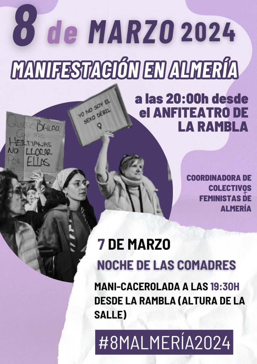 8 de MARZO en ALMERÍA ✊🏼♀️ #8MAlmeria #8MAlmeria2023 #DiaDeLaMujer #DiaDeLaMujerAlmeria #8M #feminismoandaluz