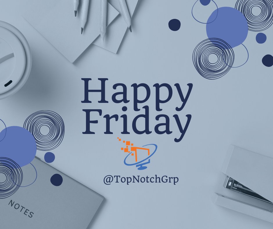 We hope everyone had a wonderfully productive week! Here's to a restful weekend and an even more productive week ahead from your local Top Notch team! #FridayFeeling #FridayVibes #fridayfun #technology #computers #CybersecurityNews #CyberAttack