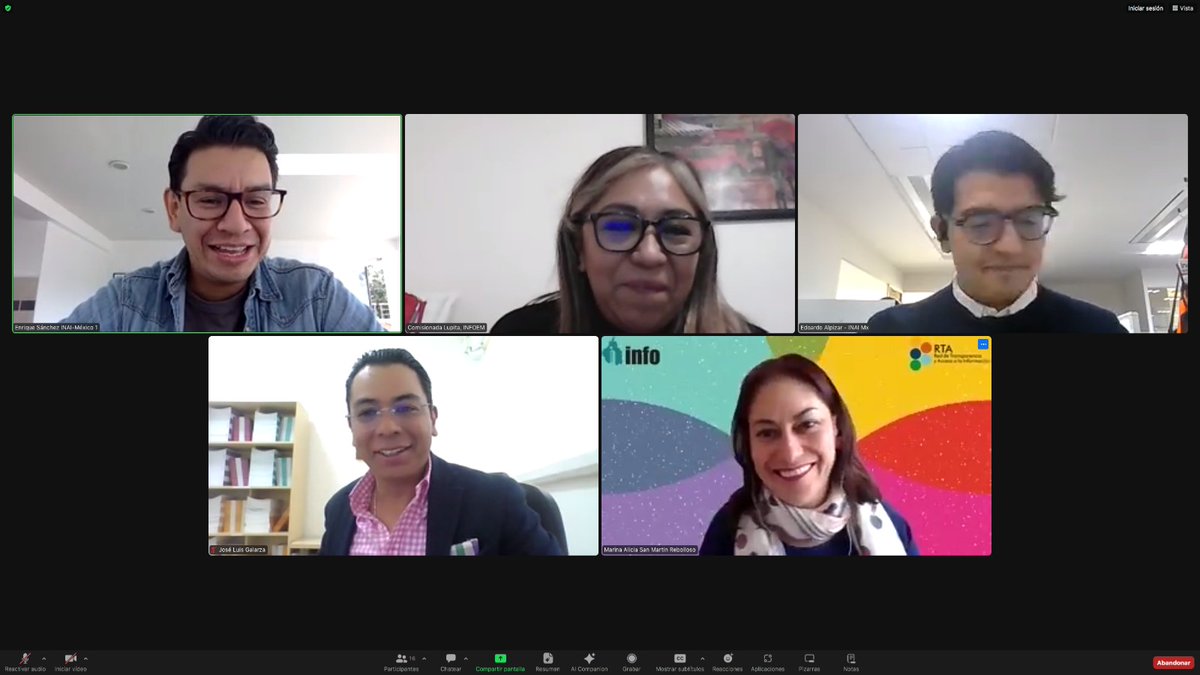 InfoCdMex's tweet photo. La Comisionada del INFO CDMX, @navysanmartin, participa en la Sesión Ordinaria del Grupo de Trabajo: Capacitación y Difusión de la @RedIntercambio https://t.co/zhQ2IjX6Y6