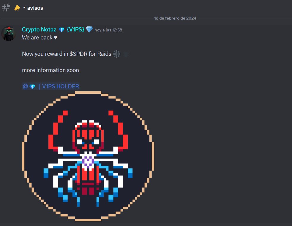 CryptoNotaz's tweet photo. I've integrated rewards into $SPDR for @V1PS_NFTs  Raids 💰

This is not linked to the official @spdrswap  team, this is an integration of the @V1PS_NFTs  team ♥ https://t.co/3s47w0SVZl