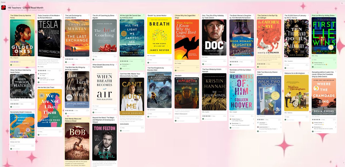 HBMS teachers celebrate LOVE TO READ MONTH with a padlet of their favorite books! padlet.com/jennifer_delga…