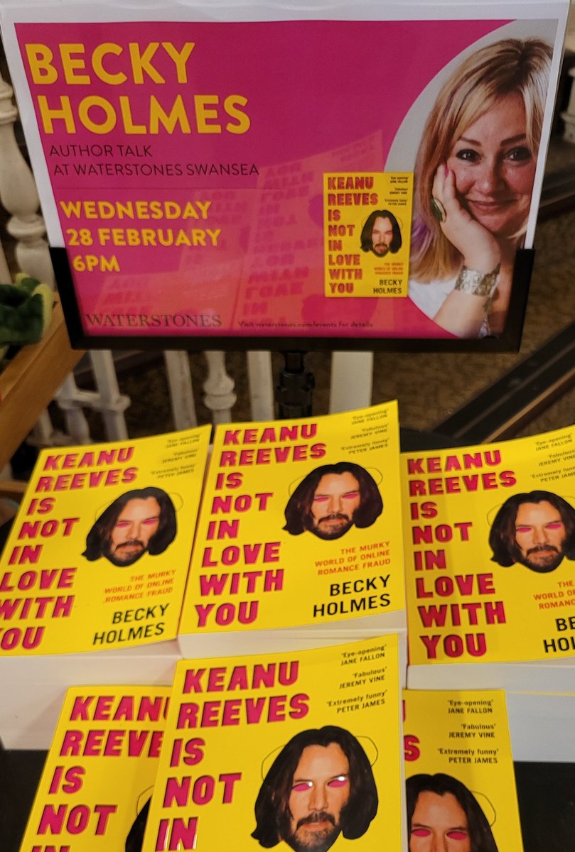 swanseastones's tweet photo. Doors closed 2.3 hours ago.

Not long to go until our event with @deathtospinach!

An Evening With Becky Holmes - Wed 28.2, 6pm

The author of Keanu Reeves Is Not In Love With You is will be in conversation with Julie Ann Rees.

Tickets, £3, in-store or 👇
https://t.co/pqW6FFMMB3 https://t.co/XWniQBnkpA
