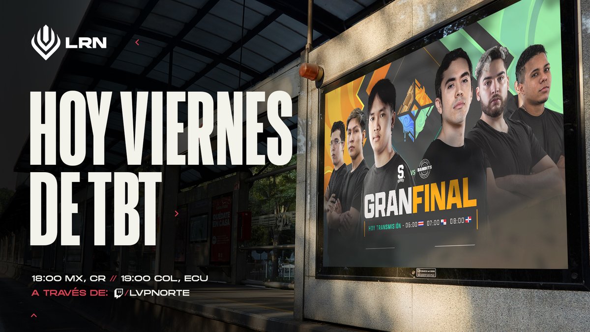 lvplolnorte's tweet photo. HOY en TBT revivimos la gran final con la que cerramos #ElementsLoL. 🏆
@SaprissaEsports 🆚 @banditsgaming_
⏰ 18:00 🇲🇽🇨🇷 | 19:00 🇨🇴🇪🇨
📺 https://t.co/KHnXl8WIvi | #LRN 🏆 https://t.co/C2rHuGTfqz