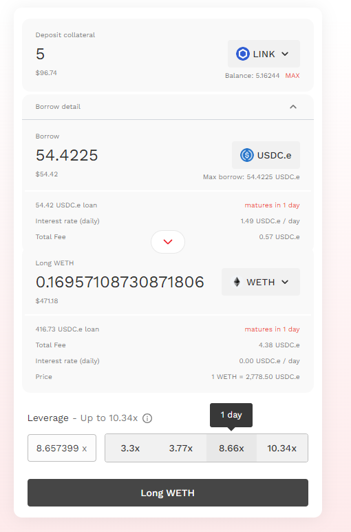 ApeNow_io's tweet photo. ETH is pumping but all your liquidity is in $LINK
what do you do?

a. sell $LINK
b. leverage your $LINK without selling & max long ETH

Ape Trade lets you use any token in your wallet as collateral to make a trade.

With no margin calls.

if it's a good trade = keep collateral + profits

bad trade = pay any amount lost to get back your collateral (or roll it over and try again)

You can even use it to buy more $LINK with your $LINK 👀