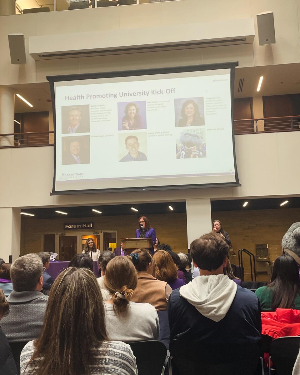 OMallon's tweet photo. Wonderful day on the K-State campus as we welcomed Governor Kelly for the Landon Lecture Series and we launched our commitment to being a โHealth Promoting University.โ #KState #KStateHHS #KStateAHS #KStateCNRES ๐๐๏ธ https://t.co/T5WsV7jZEI