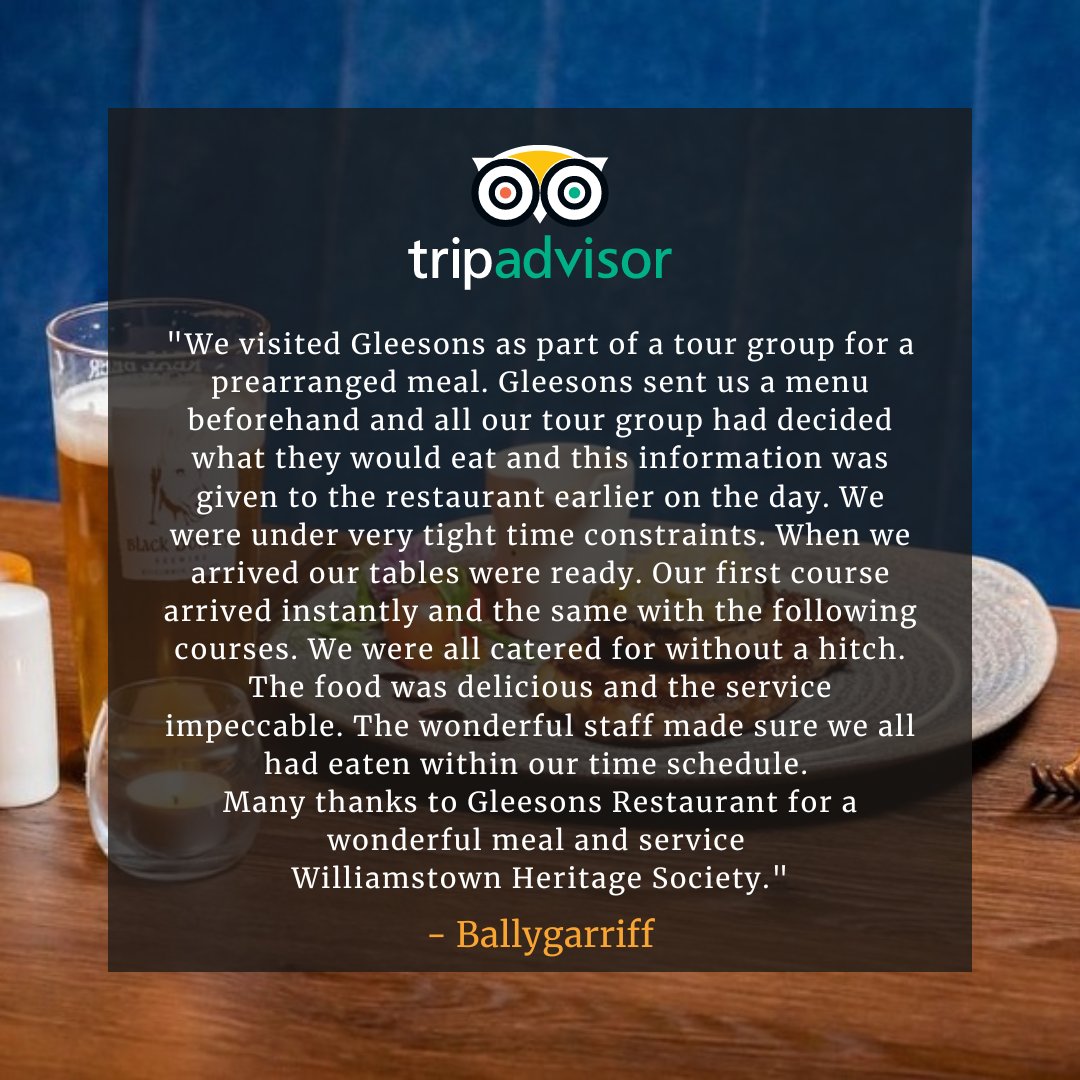 GleesonsRos's tweet photo. Thank you so much to our visitor for a lovely review. We were delighted to welcome your tour group and hope to welcome you back again soon.

#GleesonsRoscommon #TourGroup #CustomerReview #VisitRoscommon https://t.co/LJdVE1wRc6