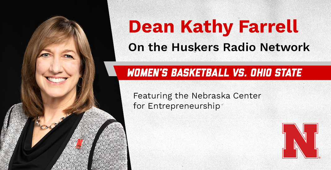 Dean Kathy Farrell spoke with <a href="/SharpeGreg/">Greg Sharpe</a> about the Center for Entrepreneurship as a hub for all students seeking to create or own a business, franchise, take over the family business or explore career options. Hear the recording: go.unl.edu/KathyHSN