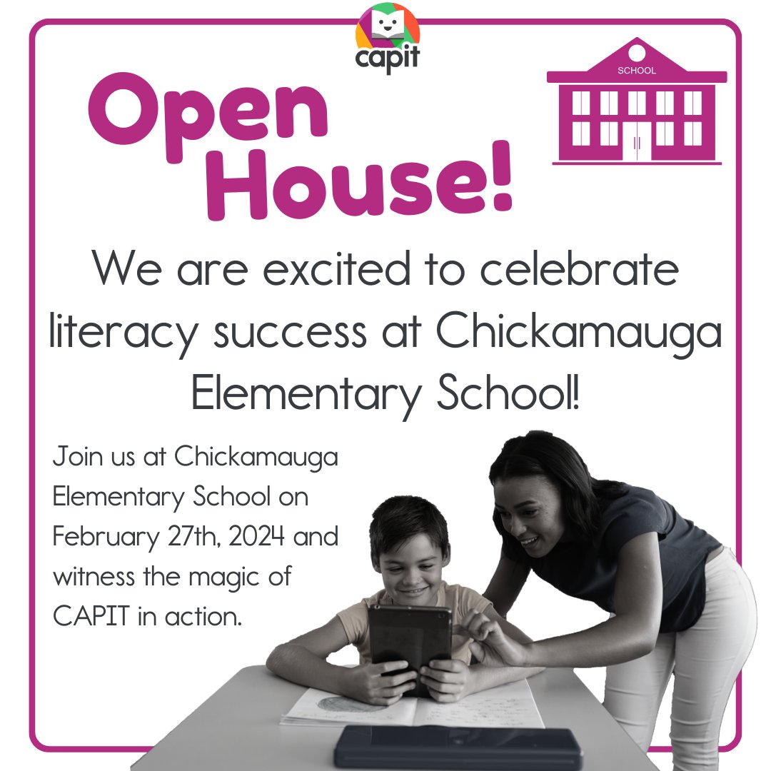 capitlearning's tweet photo. 🏫 Calling all Georgia educators! Join us for an Open House at Chickamauga Elementary School on 2/27! Hear Science of Reading best practices and get to know the extraordinary teachers at Chickamauga. RSVP today: https://t.co/cNgOrfCOv9.  #earlyliteracy  #scienceofreading https://t.co/vA44YE1NRY