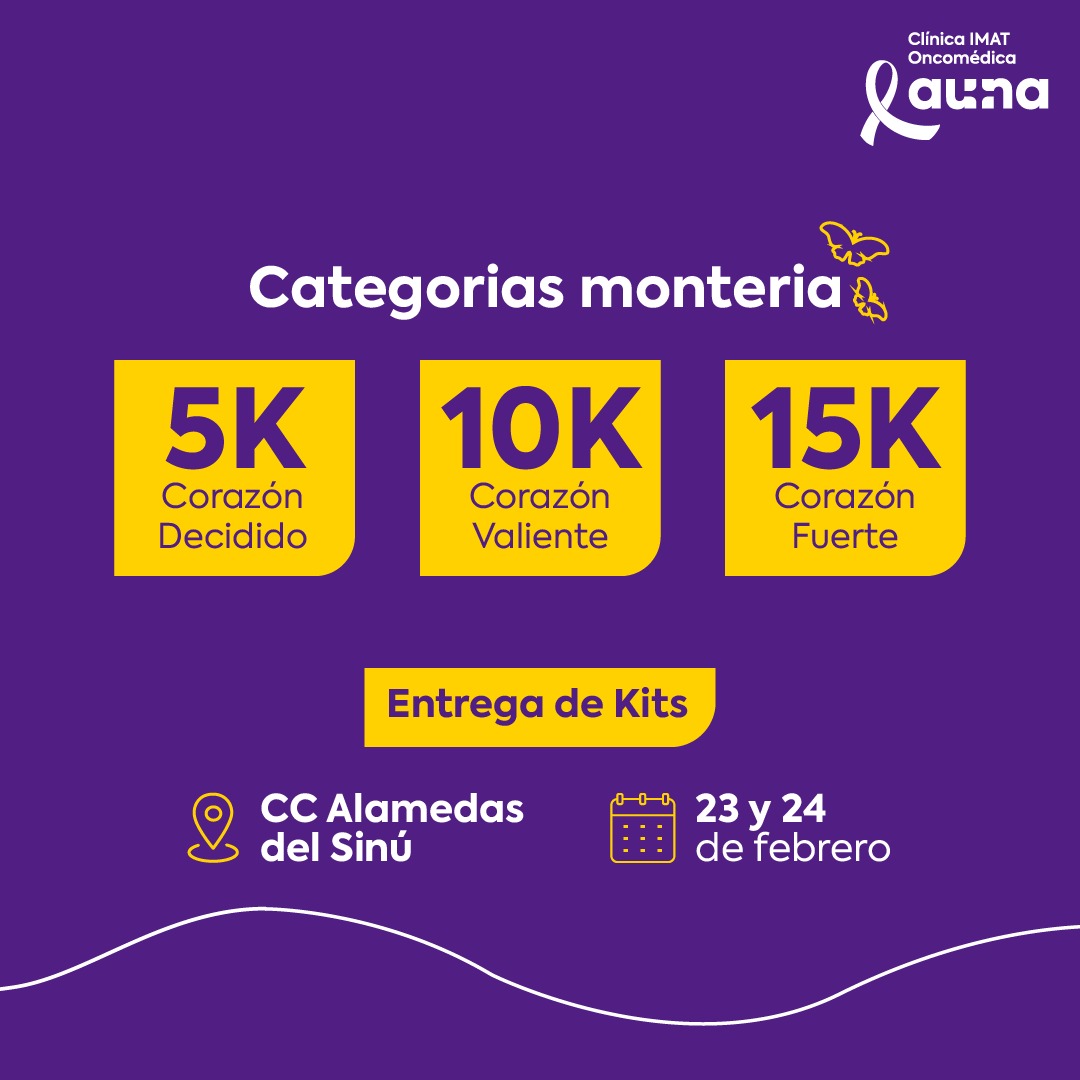 ¿Te imaginas corriendo por un sueño? este 25 de febrero puedes ser parte de uno muy especial, la Casa Hogar Macondo 🎗️🦋 par los niños con cáncer 🎗️🙌☀️➡️ Valor del kit $80.000
👉 Link 👇
eventrid.com.co/eventos/carrer…

#cancerinfantil