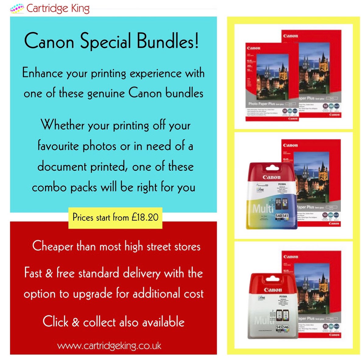 Cartridge_king's tweet photo. SPECIAL OFFER!
Shop now for our range of ink and paper bundles available on our website!
https://t.co/D6UHip84NE
.
#cartridge #cartridgeking #cartridges #canon #canonink #canoninktankprinter #ink #inkcartridge #inkcartridges #colouredink #blackink #printerink #printers #canon https://t.co/y3vJlnur44