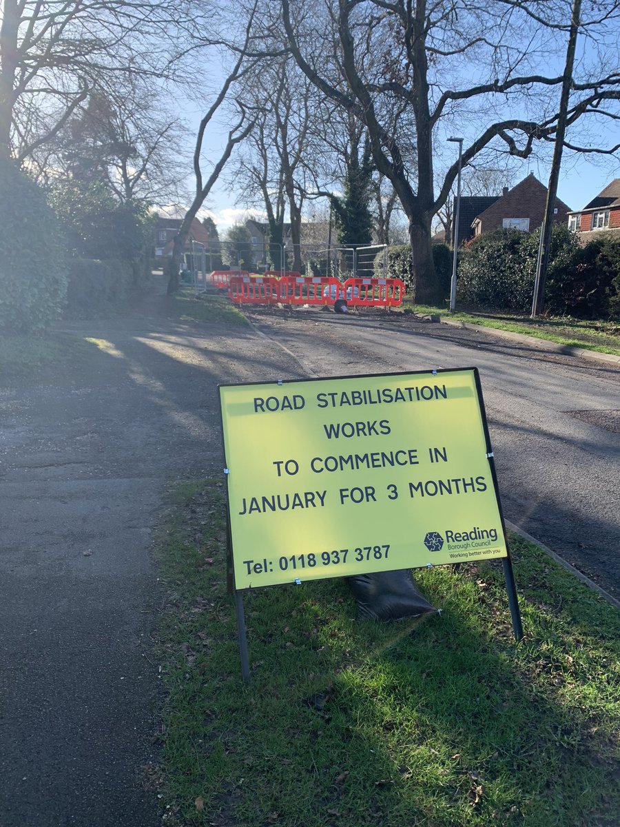 Hi Mark <a href="/Keeping4KW/">Cllr Mark Keeping</a> do you think you can ask <a href="/ReadingCouncil/">Reading Borough Council</a> to add the year to these signs? We’re now in Feb 2024 and still no sign of works so I assume this means works start in 2025? 🤷🏼‍♂️