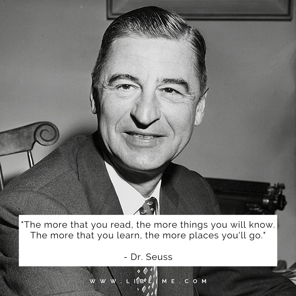 LibLime's tweet image. Embark on a magical journey through the pages, where knowledge becomes the compass guiding you to endless places. 🌟📚 #ReadingJourney #DrSeussWisdom #KnowledgeAdventure