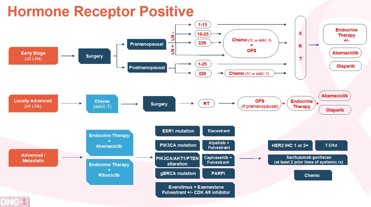 This is the #algorithm we have used during our discussion for #HR positive #breastcancer w/ @VKaklamani #bcsm #onctwitter #meded #OncEd #MedTwitter #Oncology @CancerNetwrk