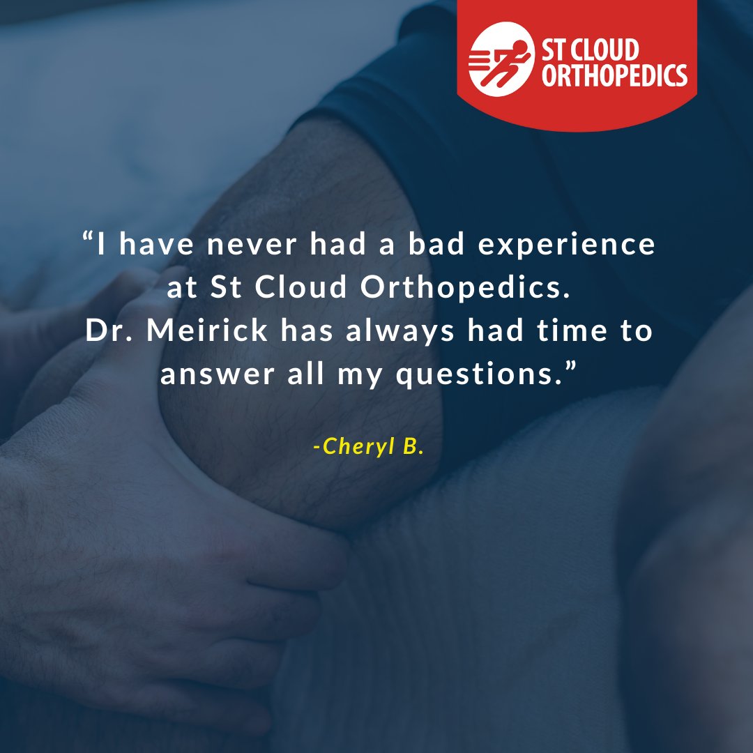 Thank you for trusting St. Cloud Orthopedics with your care. Reviews like these inspire us to continue providing exceptional orthopedic services—helping our community #LiveBetter!

#ChooseSCO #StCloudOrthopedics