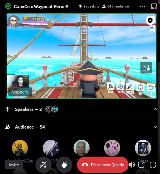 NaheednAhsan's tweet photo. Ahoy, mateys! The seas are calling and the @WaypointGaming_ Discord server is setting sail for adventure! ☠️ Join us tonight for @capncompany and unleash your inner pirate spirit for an epic ship battles await!
#WaypointGaming #Waypoint #capncompany #CapnCoxWaypoint https://t.co/LhNPEeuNZo