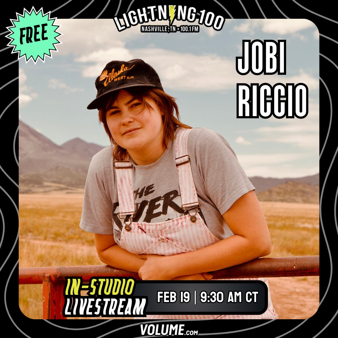 Start your day with @JobiRiccio in the @GetOnVolume booth! Don't miss this special performance and tune in tomorrow at 9:30 am. Stream here: volume.com/lightning100