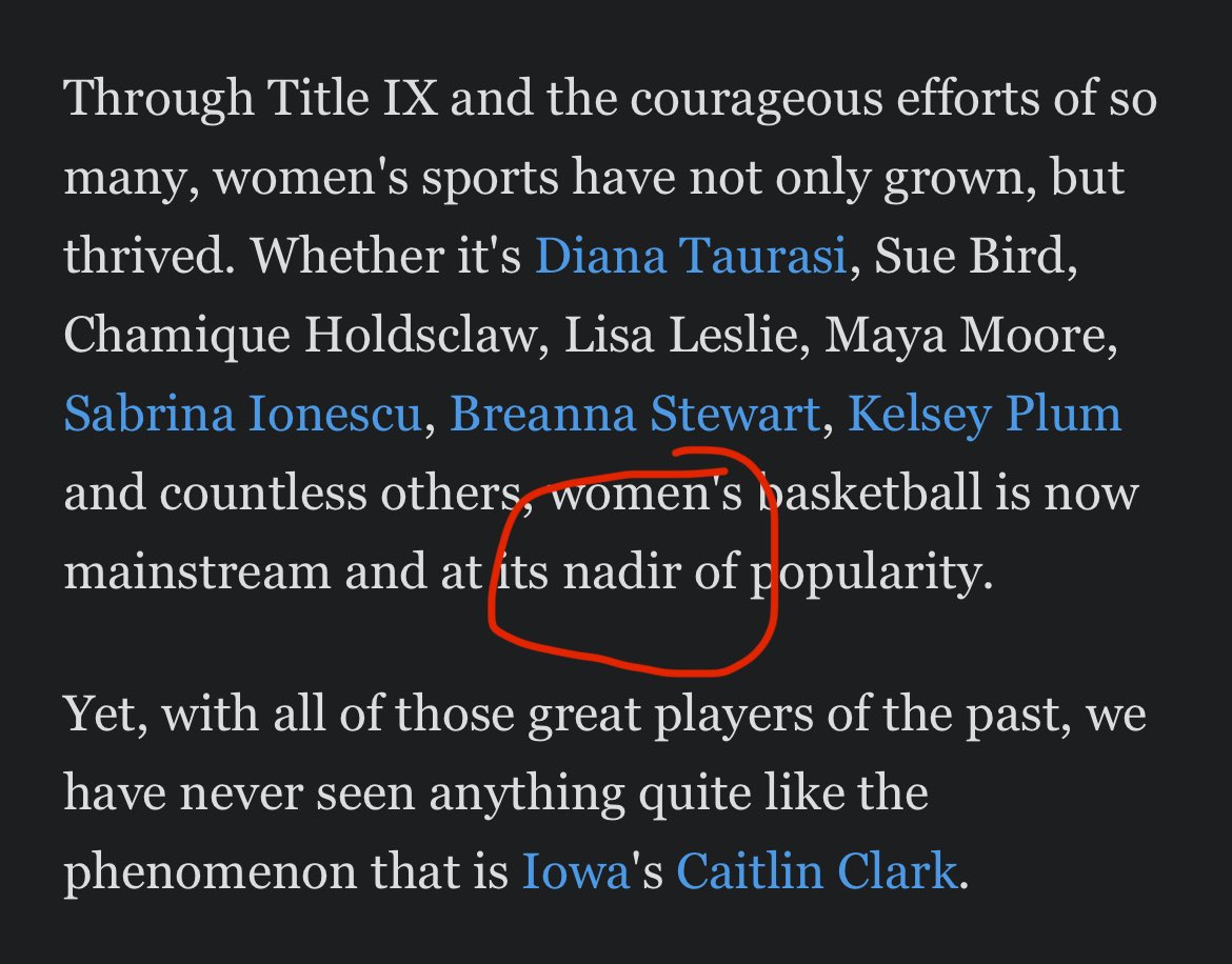 ⁦<a href="/JayBilas/">Jay Bilas</a>⁩ I think you meant apex